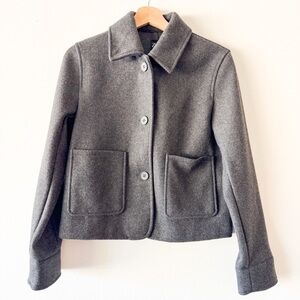 Zara Charcoal Gray Pea Coat Jacket with Pockets Size X-Small